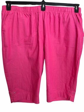 Southern Lady Women’s Pink Elastic Waist Casual Capris. EC. Size 24W
